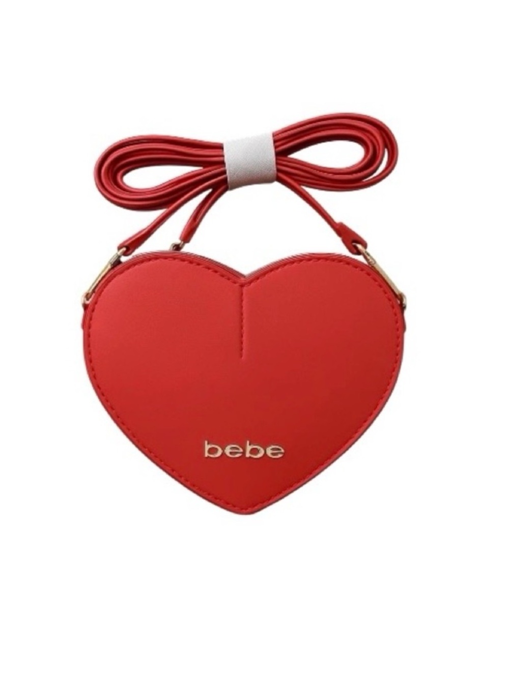 Bebe NWT Vibrant Red Heart Crossbody Bag